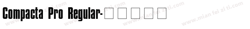 Compacta Pro Regular字体转换